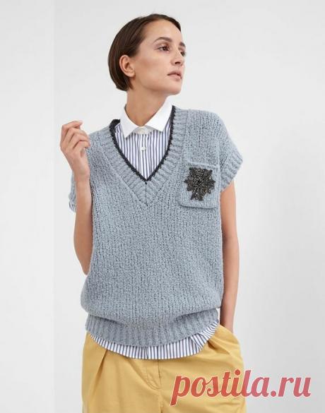 Вязаный жилет. Универсальная вещь на все времена. | Вяжу для души | Яндекс Дзен