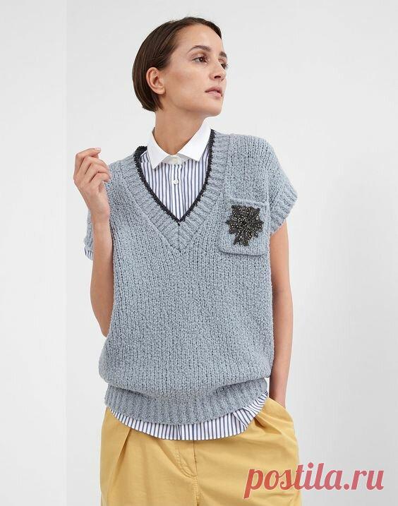 Вязаный жилет. Универсальная вещь на все времена. | Вяжу для души | Яндекс Дзен