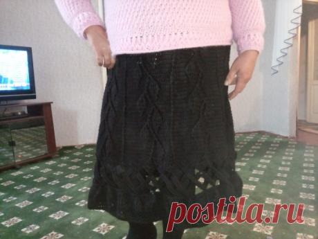 Юбка листиками