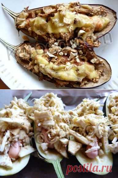 Баклажаны с сосисками