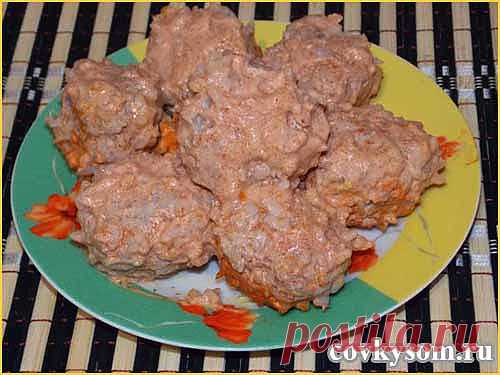 Мясные котлетки-ежики под сметанно-томатным соусом | Домашняя кулинария