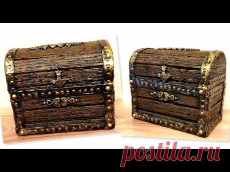 Diy a Beautiful Chest from Recycled Cardboard/Paper craft