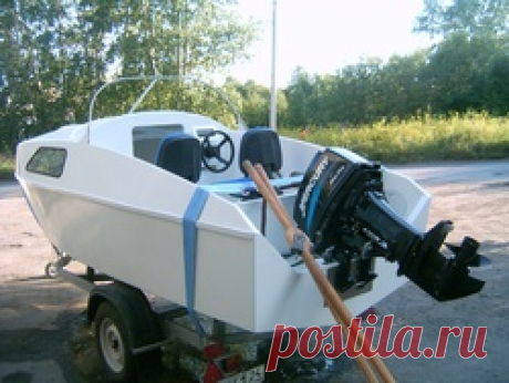 Сом. Мотолодка, сшитая из фанеры