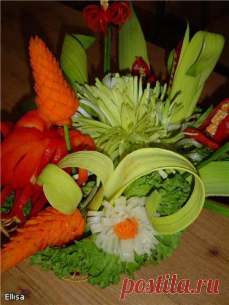 Цветок из лука-порея - кулинарный рецепт