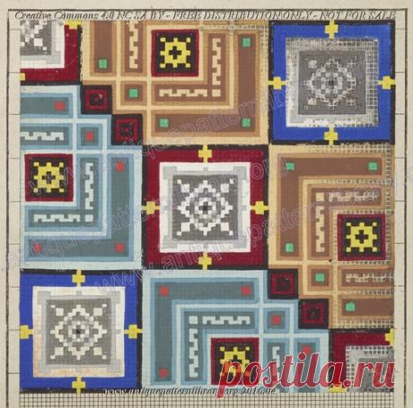 Handpainted Berlin woolwork pattern