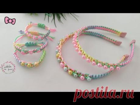 TIARA de PÉROLAS 🎀 Pap-Diy Ribbon Bow 🎀 Jaqueline Kelle