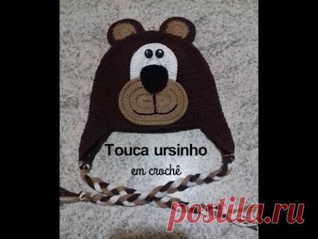 Touca Ursinho em crochê - YouTube