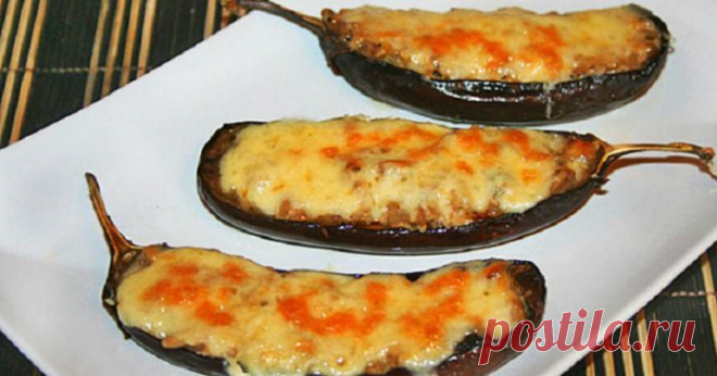 Грибной жюльен в баклажанных лодочках. Изысканный вкус гарантирован