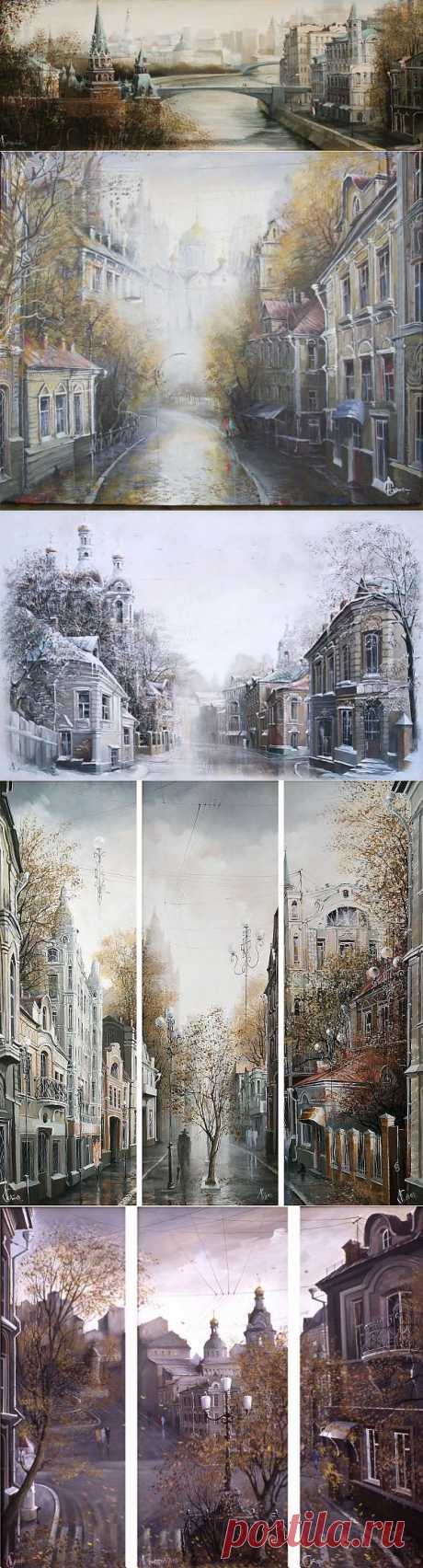 Художник Александр Стародубов. Московская старина..