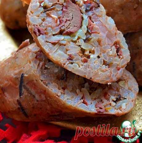 Рисовые сардельки с печенью - кулинарный рецепт