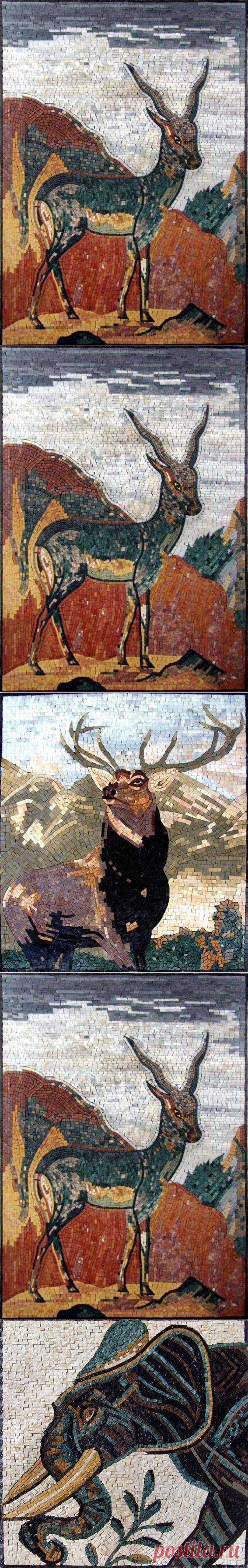Mosaic Marble Art - Young Deer | Animals | Mozaico