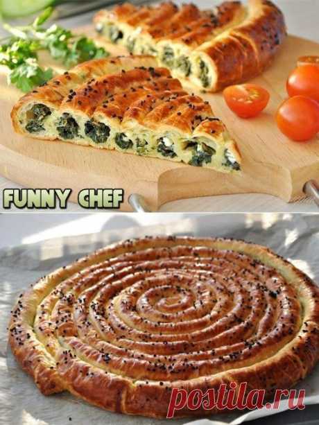 Пирог со шпинатом и сыром. Очень вкусный пирог!
