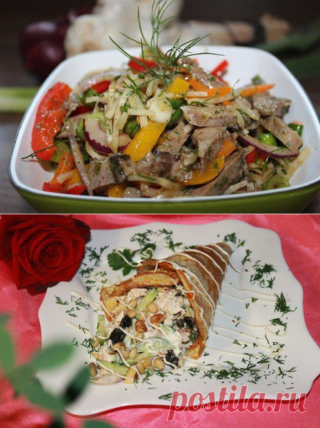 ТОР - 10 ВКУСНЕЙШИХ МЯСНЫХ САЛАТОВ!