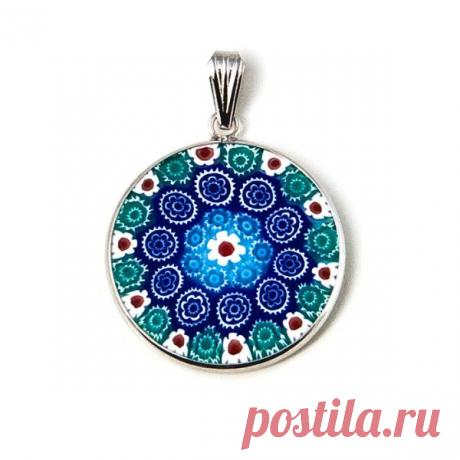 Подвеска миллефиори диаметром 23мм. // Магазин оригинальных подарков // Мурано-клуб Москва