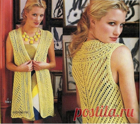 Жилет крючком схема описание. Как связать жилет крючком |