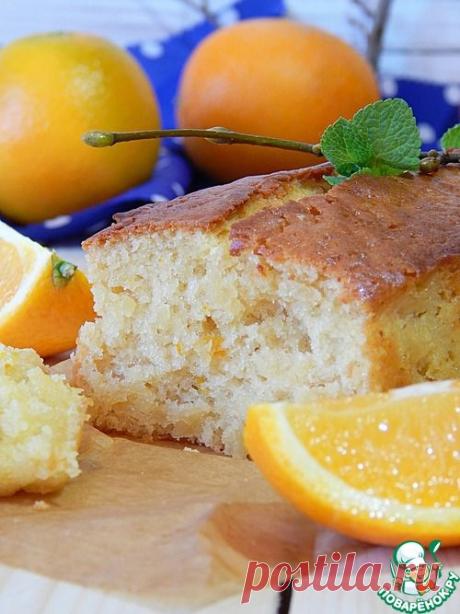 Постный апельсиновый кекс - кулинарный рецепт
