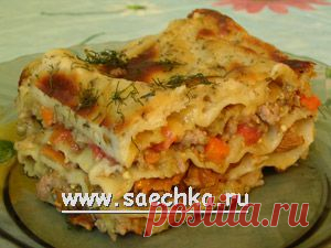 Лазанья с фаршем и баклажанами | итальянская кухня