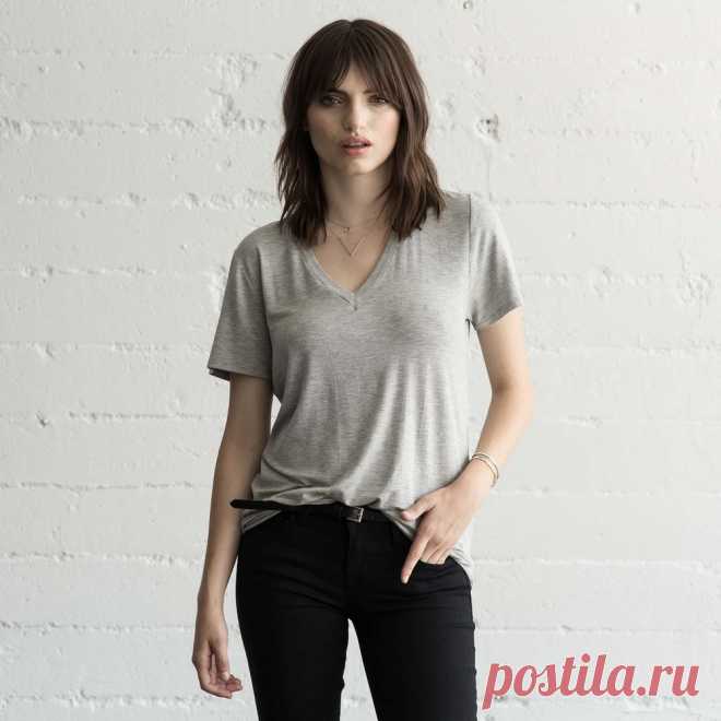 Womens V Neck Tee | DSTLD