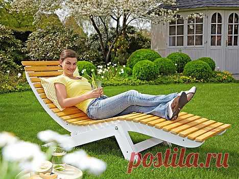 Лежак для сада своими руками. Мастер-класс.