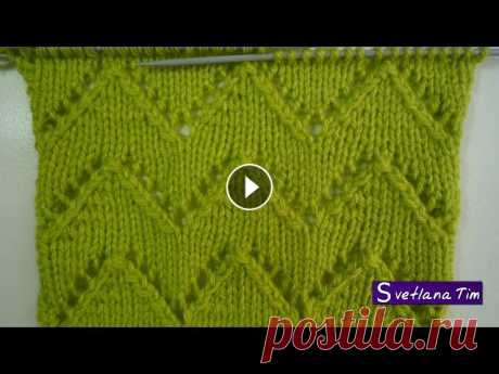 Узор спицами АЖУРНЫЙ ЗИГЗАГ. Вязание на спицах # 149 Узор зигзаг на спицах имеет множество разных вариантов вязания. Как вязать Узор спицами АЖУРНЫЙ ЗИГЗАГ. Ажурный узор зигзаг спицами: схема и подробное...