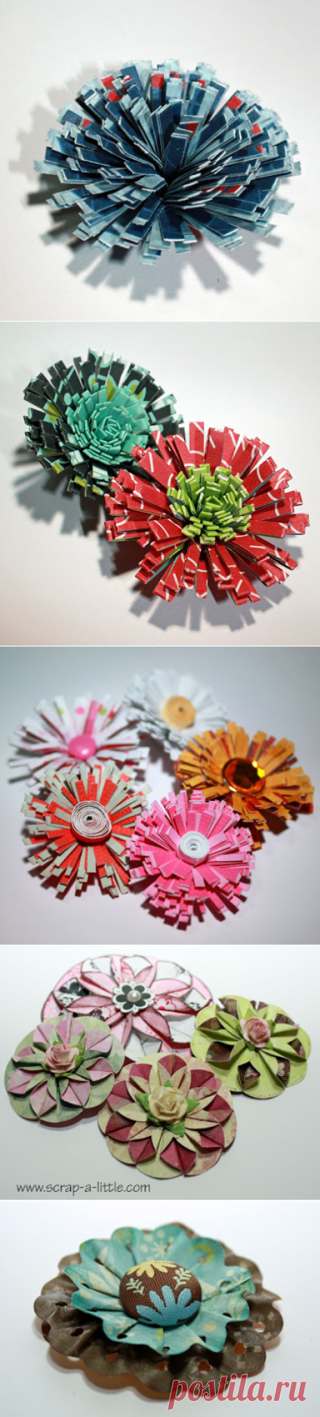 SCRAP A LITTLE!: tutorial- flower embellishments