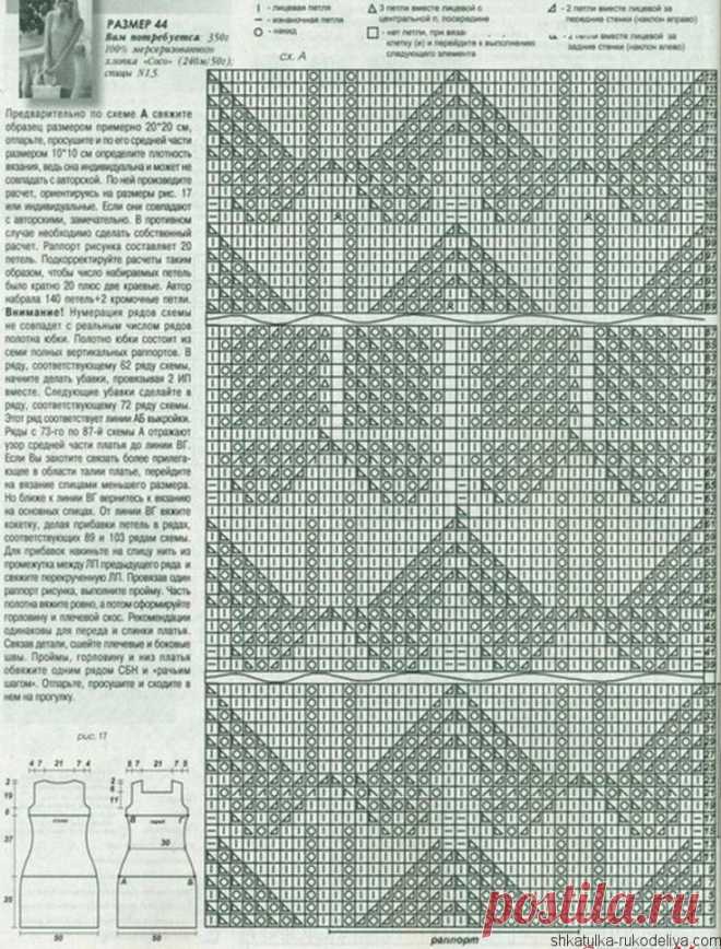 Бирюзовое платье спицами. Летнее платье спицами для женщин | Шкатулка рукоделия. Сайт для рукодельниц.