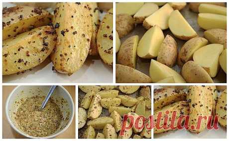Картофель, запеченный в горчице.
