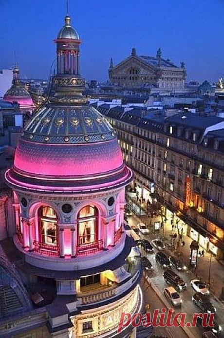 ночной Париж