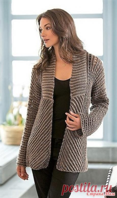 Стильный кардиганVanna's Glamour. Спицы. - ВЯЗАНАЯ МОДА+ ДЛЯ НЕМОДЕЛЬНЫХ ДАМ - Страна Мам