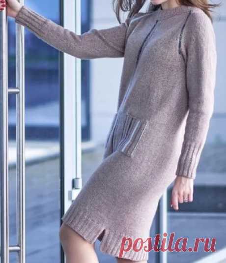 Вязание спицами. Платье «Megapolis Dress» для женщин..