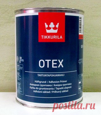 Грунт «OTEX» производство «Tikkurila» 
Финская грунтовка применяется в тех случаях, когда необходимо отделать поверхность, к которой не прилипает никакая краска. То есть используется для не впитывающих поверхностей. После грунтовки можно наносить краску или эмаль на основе воды или растворителя. 
С помощью этого грунта можно покрасить пластиковые стулья, полированную мебель, металлические рамы или изделия из ламинированной ДСП. 
Грунтовка обладает хорошей адгезией к стеклу...