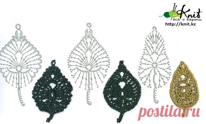 вязание крючком цветы и листья схемы и описание для начинающих: 25 тыс изображений найдено в Яндекс.Картинках