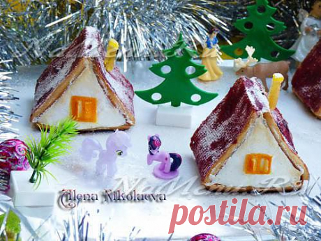 Рецепт пирожных из печенья &quot;Домики&quot;