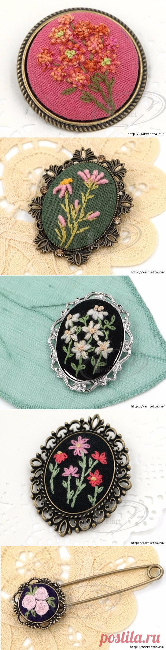 Украшения ручной работы с вышивкой. Для вдохновения — HandMade