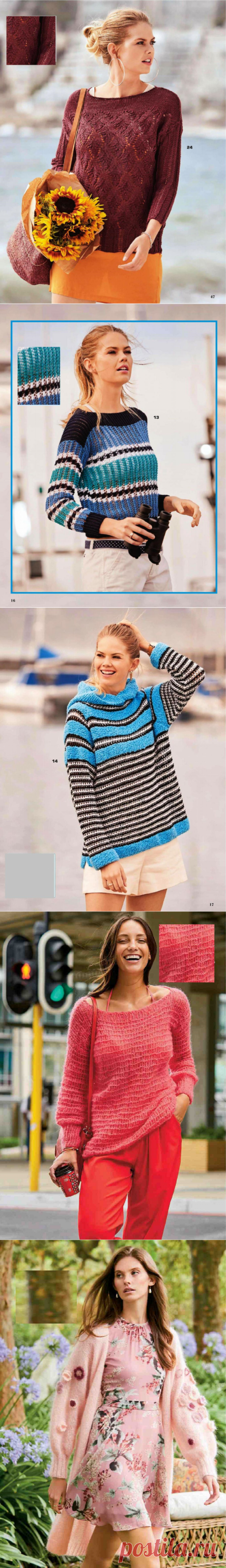 Вяжем спицами. Небольшая подборка простых моделей с описанием и схемами от Верены и Сабрины | Оглядываясь назад | Яндекс Дзен