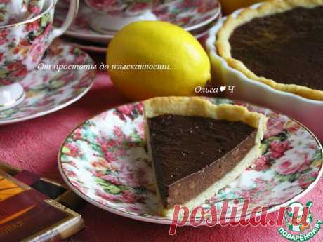 Постный шоколадно-банановый тарт с лимоном. Ароматный тарт на лимонном тесте с шоколадно-банановой начинкой для постного чаепития. Попробуйте!