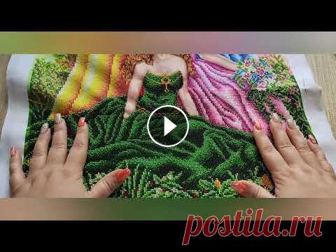 59. Как вышивать большие работы бисером. Мой способ Больше новых видео на моем канале на Яндекс Дзен...