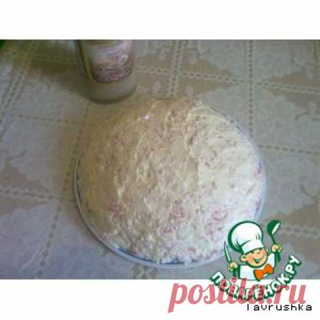 Салат "Нежность" с крабовыми палочками, маслом и яблоком - кулинарный рецепт