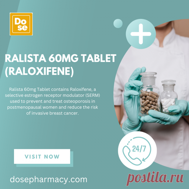 Ralista 60mg (Raloxifene) is designed to support women’s health by strengthening bones and reducing the risk of osteoporosis after menopause. It also helps protect against certain types of breast cancer. By promoting bone density and hormonal balance, Ralista empowers women to maintain a healthier, stronger body.