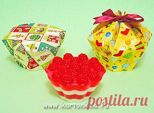 Как сделать коробочку для мыльных пирожных. Мастер-класс | КАРТОНКИНО.ru