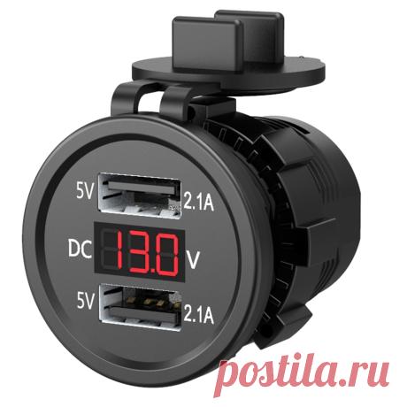 330.53руб. 19% СКИДКА|Водонепроницаемый выход питания Авто зарядное устройство цифровой дисплей гнездо адаптера автомобиля мотоцикла прочные аксессуары двойной USB мобильный телефон| | | АлиЭкспресс Покупай умнее, живи веселее! Aliexpress.com