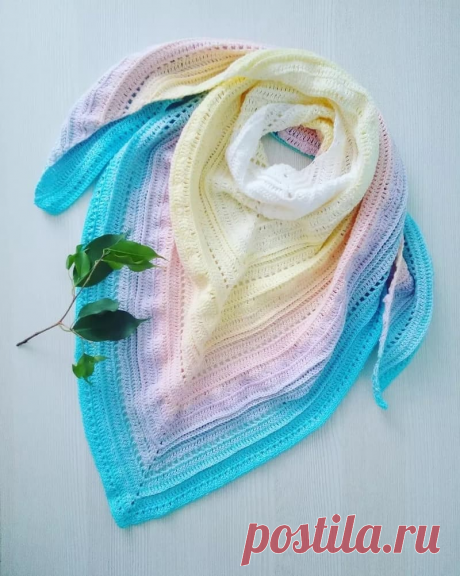 Градиентный бактус крючком - KNITTLY.ART