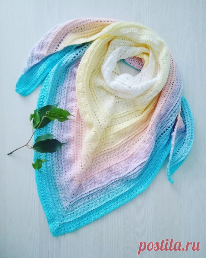 Градиентный бактус крючком - KNITTLY.ART