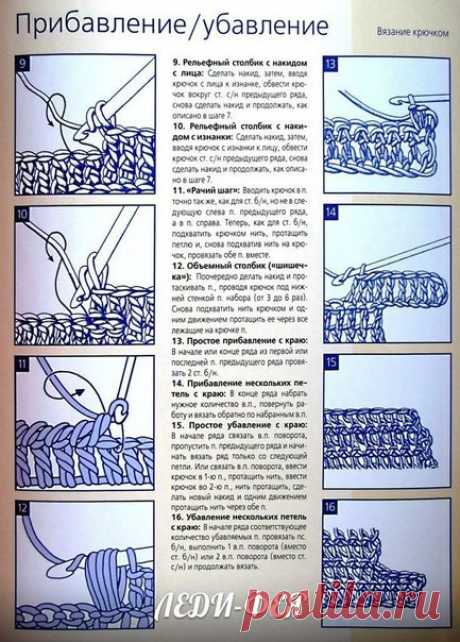 ШПАРГАЛКА ПО ВЯЗАНИЮ КРЮЧКОМ И СПИЦАМИ
