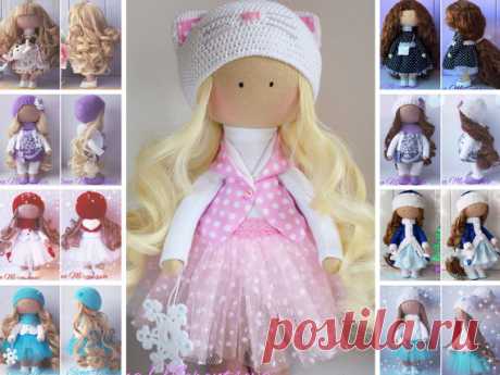 Handmade doll Christmas dollRag doll Tilda by AnnKirillartPlace