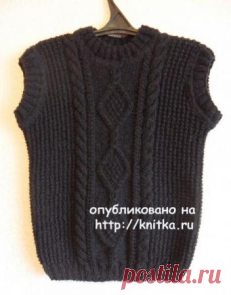 Вязаный жилет спицами с описанием. Жилетки для женщин и детей на Knitka.ru - бесплатное вязание спицами