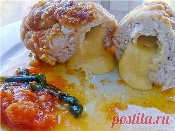​Нескучная грудка (куриная грудка с сыром в сухарях)