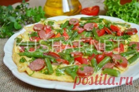 Омлет со стручковой фасолью. Пошаговый рецепт с фото - Кушать нет