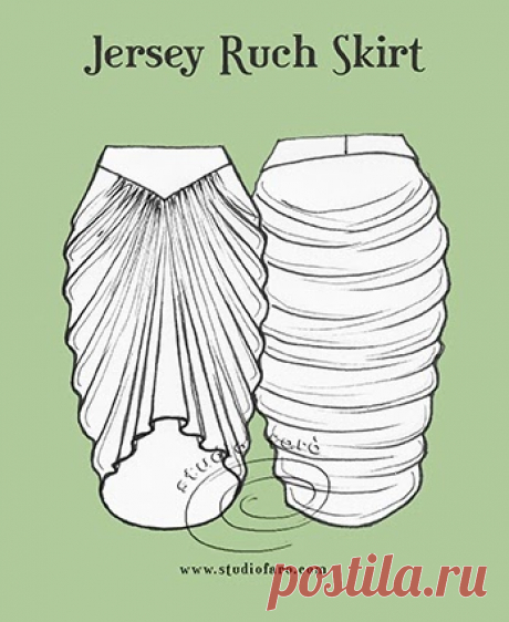 Выкройка креативной драпированной юбки / Простые выкройки / ВТОРАЯ УЛИЦА