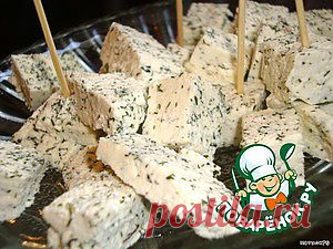 Мягкий домашний сыр с укропом - кулинарный рецепт